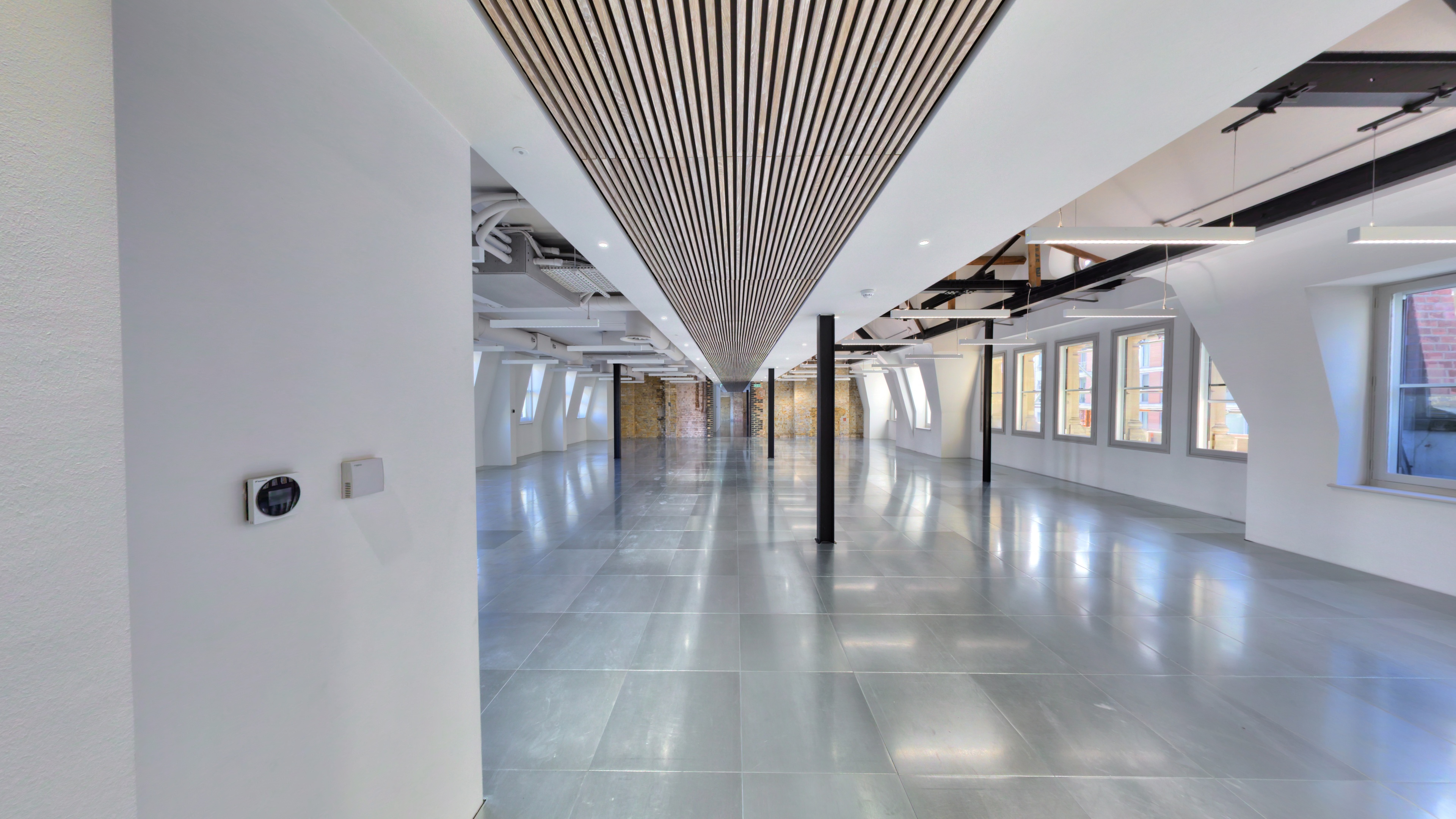 Practical completion scan — finished floor, all surfaces and services recorded at handover